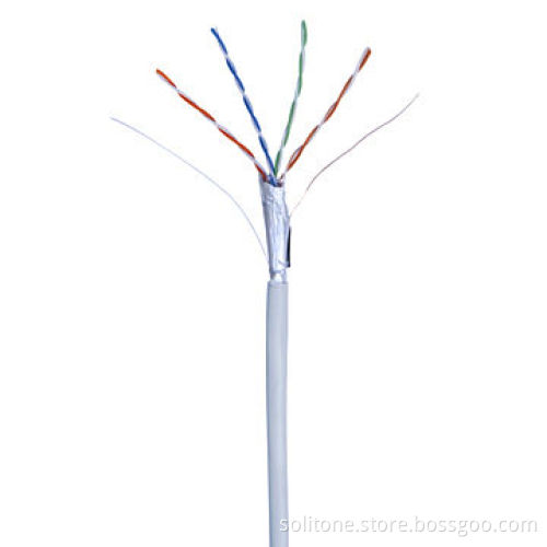 Networking Cable or LAN Cable in Cat 5E, FTP, 24AWG, Comes in Solid Gray and 28.6/kf Resistance